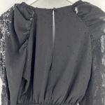 LPA Cara Embellished Sequin Blouse Top Black Long Sleeves Women’s Size Small Photo 7