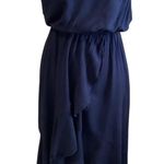 Ambiance Midnight Blue Strapless Dress High Low Flowy Dress Size S Photo 0