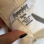 Hampshire Studio Ivory Quarter Zip Mock Neck Sweater Classic Cozy Minimalist PL White Size undefined Photo 3