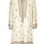 Vintage 70s Melissa Lane Cream Floral Dress Size 10 Photo 0