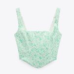 ZARA POPLIN CORSET TOP Photo 2