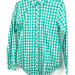 Vineyard Vines  size 4 relaxed fit‎ 100% cotton green and white gingham button up Photo 0