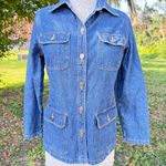 Cherokee Women’s Embroidered Denim Blazer Jacket Paisley Life is Good Size 8 Photo 6