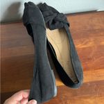 Long Tall Sally Black Suede Knotted Bow Slip On Ballet Flat Womens 11 Academia Photo 4