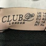 Club L London Classic Timeless Chic Black Midi Dress Mermaid Hem Size 10 NWT Photo 6