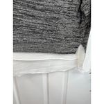 Chelsea & Theodore Sweater Grey Size L White Layered Top Semi Sheer Hem Black Size L Photo 7
