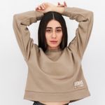 Adidas Longsleeve Pullover Cropped Length Tan Sleeve size XS oversized Photo 5