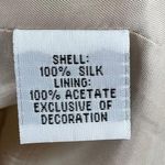 Talbots silk embroidered beaded cream tan slip floral classic dress plus size 20 Photo 6