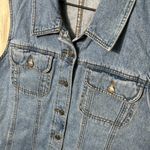 Zana Di Vintage Y2K Blue Denim Button Vest Collared Womens Size Large Photo 1