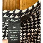 Alfani  Houndstooth Pencil Skirt Gold Zip Pockets chic Women Size 14 Photo 3