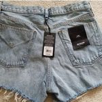 Hudson Jeans Hudson LORI High Rise Mirrors Blue Cut Off Denim Shorts Button Fly Women's Sz 31 Photo 0