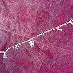 Vintage US Marines Sterling Sweetheart Charm Bracelet Blue Photo 0