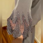 Montage By Mon Cheri Elegant Pewter Frost Gown W/Jacket Set Color Sz. 12 Purple Photo 5