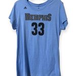Adidas  women’s size 2XL Memphis 33 light pullover short sleeve Blue T-Shirt nwt Photo 8