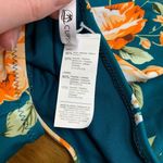 Cupshe  Bikini Bottoms Womens Large Teal Floral High Waisted Rose‎ Print Swimwear Photo 3