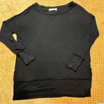 We The Free  Free People The North Shore Black Thermal Waffle Knit Tunic SZ Small Photo 3