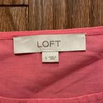 Loft  coral eyelet peplum blouse size small Photo 4