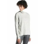 Athleta  Sweater Womens Small Cream Grey Transit Colorblock Merino Wool Blend Photo 2