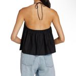 Reformation Addy Black Halter Top Organic Cotton Open Back Minimalist XS NEW Photo 7