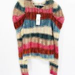 Ulla Johnson Violeta Paradise Multicolor Stripe Wool Knit Pullover Sweater NWT Photo 1
