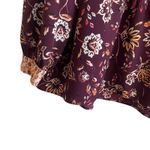Dip Brand Women Tunic Top XL Maroon Babydoll Floral Boho Festival‎ Peasant Red Photo 5