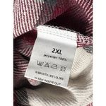 Cottagecore Collared Red Plaid Flannel BU Shirt 16W Shacket Cabincore NWT Photo 9