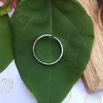 Flat Band Sterling High Gloss Toe Midi Ring Silver Photo 3