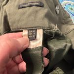 Massimo Dutti  Capri Paperbag Pants Womens 8 Olive Green Cotton Bellt Wide‎ Leg Photo 8