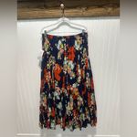 Jessica London Floral Print Maxi Skirt Dark Floral Boho Prairie Cottagecore 18W Photo 1