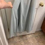 BHLDN Diana Sage green mint gown ruffle slit med Photo 5