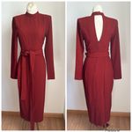 ASOS  Burnt Orange Tie Waist Dress US 2 Photo 4