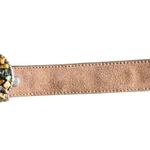 3G Buckles Camel Light Tan Suede Leather Belt 1.5" 28 Photo 3