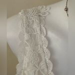 Willow & Clay Cream Lace V Neck Front & Back Midi Dress Sz M Photo 6