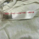 Free People FP Movement White Blue Short Sleeve Shirt Wool Oversized Top Size XS Photo 7