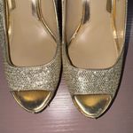 White House | Black Market Dancer 8.5 gold sparkle platform stilettos Photo 4