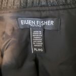 Eileen Fisher Women's Gray Wool Blend Swing Jacket with Ribbed Contrast Petite L Photo 7