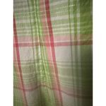 Ariat Brooke Fitted Pearl Snap Long Sleeve Lime Green And Pink Plaid Shirt W/emb Photo 8