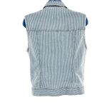 Anthropologie Bullhead Denim Distressed Pinstripe Striped Jean Vest Medium Photo 3