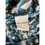 Diane Von Furstenberg Women's DVF Geometric Print Long Sleeve Mini Romper‎ Collared Button Down Photo 11