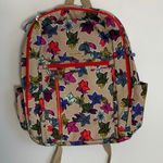 Vera Bradley  Lighten Up Small Backpack in the Falling Flowers Neutral pattern Photo 0