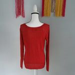 Jones New York  Cable Knit Sweater Red Size Large Photo 1