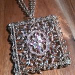 Artistic Pink Crystal and Pink Bead Rose Gold Tone Pendant Necklace Photo 7