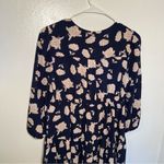 Monteau  V-Neck Cinched Mini Dress Navy Floral Photo 11