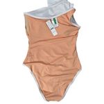 J.Crew ‎ Bow one-shoulder one-piece Swimsuit White 6 BF170 Photo 3
