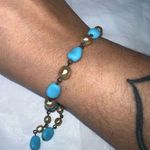 Vintage Sleeping Beauty Turquoise and Cultured Pearl Bracelet Blue Photo 0