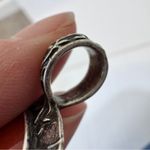 Vintage Silver Tone Carnelian Cabochon Stone Pendant Necklace Womens Estate Photo 2