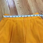 VINTAGE 80s 90s Mustard Yellow Pleated High Waist Mom Shorts Preppy Retro Size 0 Photo 8