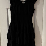 Princess Polly  Black Fit Flare Romper Dress Coquette Cap Sleeve Milkmaid Size 8 Photo 0