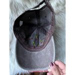 Gray Baseball Cap with Embroidered Green and Pink Cherries Photo 3