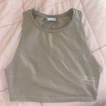 ZARA Tan Crop Top Photo 0